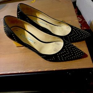 Nicholas Kirkland Black Shoes with studded embellishment